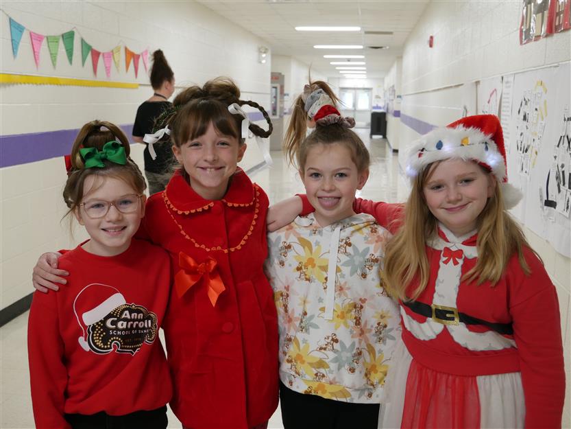 Students enjoying holiday activities